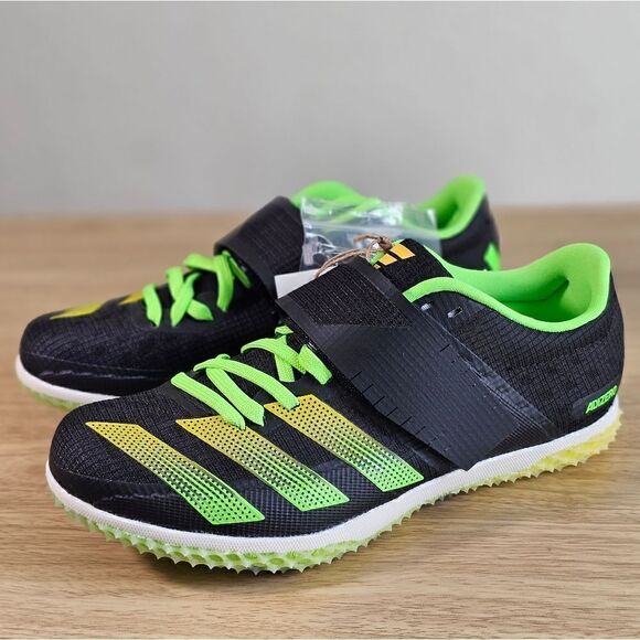 Adidas Adizero HJ High Jump Track & Field Shoe Spikes Men's 5 Black Green GY8397 - Picture 2 of 15